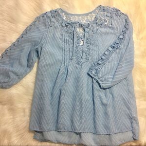 Bila blue boho top